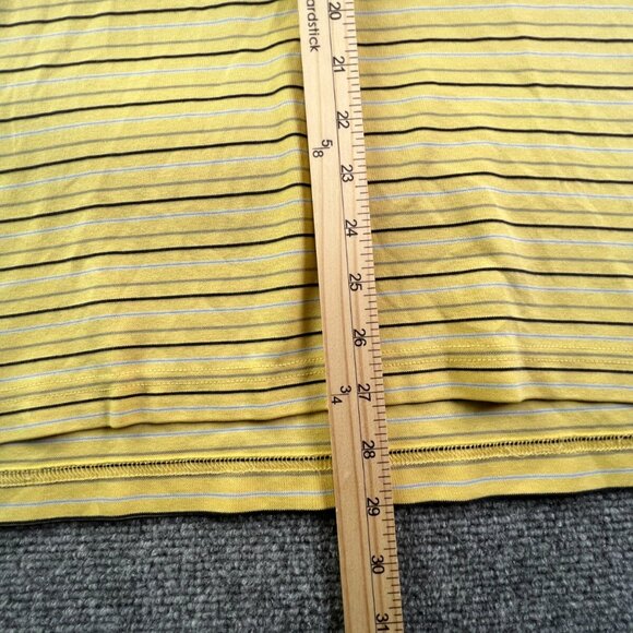 Brooks Brothers Country Club Prosport Men’s Yellow Striped Short Sleeve Polo L - Picture 4 of 11